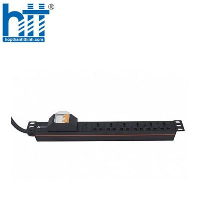 Thanh Nguồn PDU 6 ổ cắm C13, 16A, 250V, MCB đôi (2 cực) - VRP206-MCB16