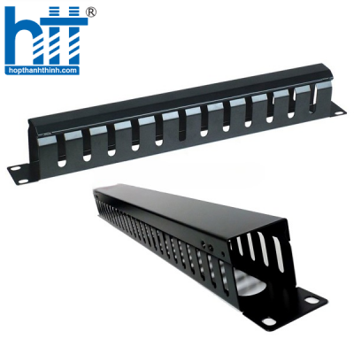 Thanh quản lý cáp ngang 3CElectric 1U, 19 inch dạng hộp (3C-TR19U45x45B)