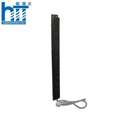 Ổ điện ECP 3 chấu 12 cổng dọc 1U cho tủ mạng (ECP-P12)
